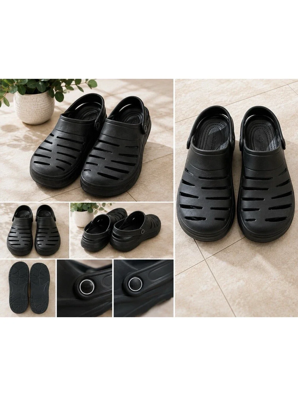 Nautica Shoes Men Size 10 Black River Edge Slip On Clog Comfort Sandals Water